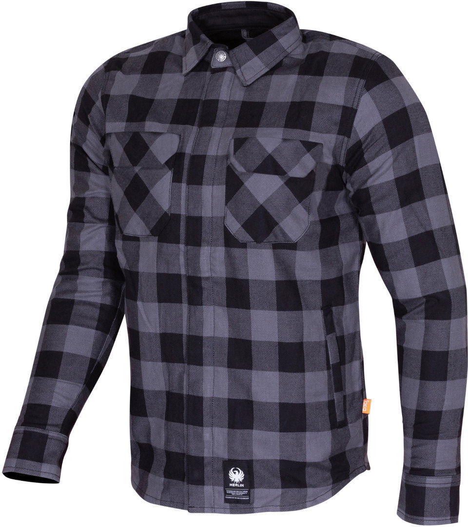 Merlin Sherbrook D30 Camisa de motocicleta de una sola capa - Negro Gris (XL)