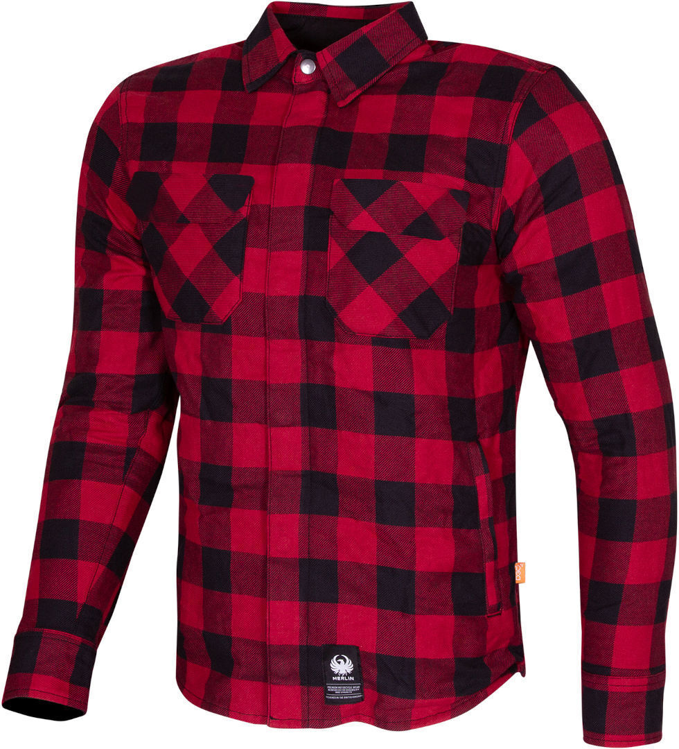 Merlin Sherbrook D30 Camisa de motocicleta de una sola capa - Negro Rojo (L)