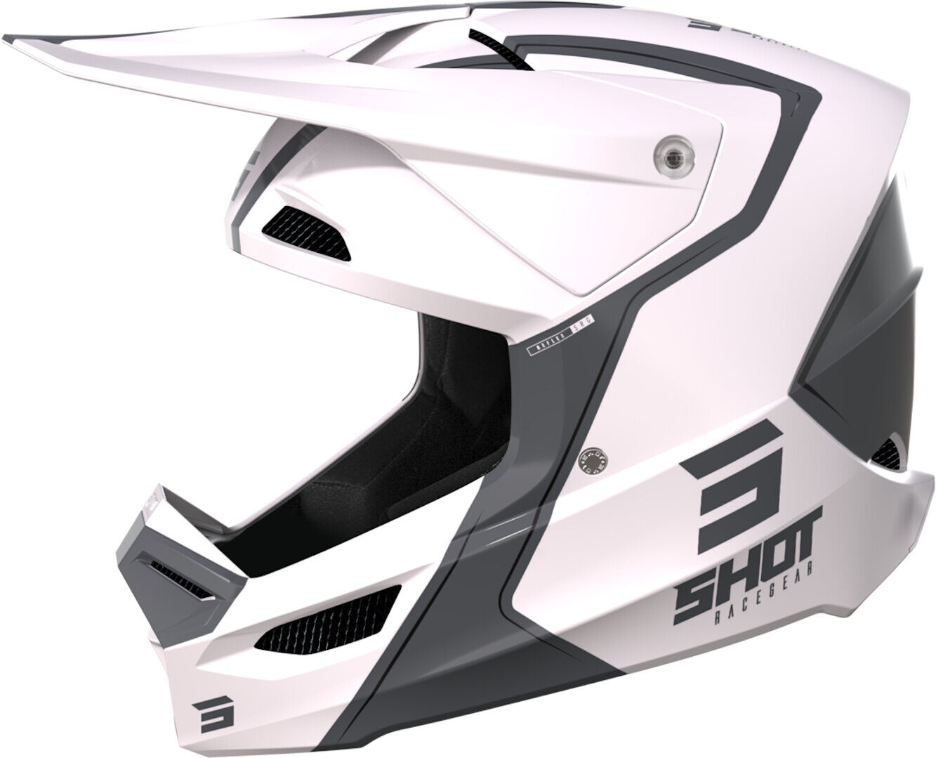 Shot Furious Reflex Casco de motocross - Gris Blanco (2XL)