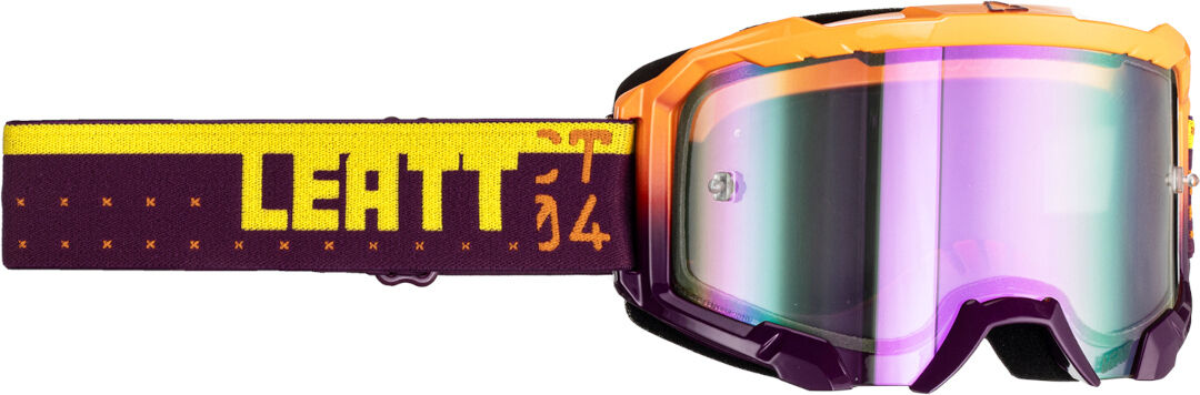 Leatt Velocity 4.5 Iriz CT Gafas de motocross - Lila Amarillo (un tamaño)