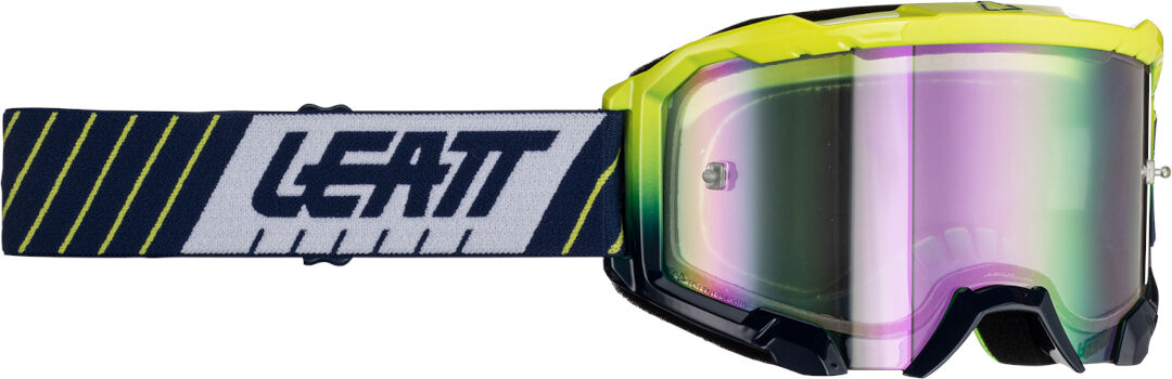 Leatt Velocity 4.5 Iriz Stripes Gafas de motocross - Negro Amarillo (un tamaño)