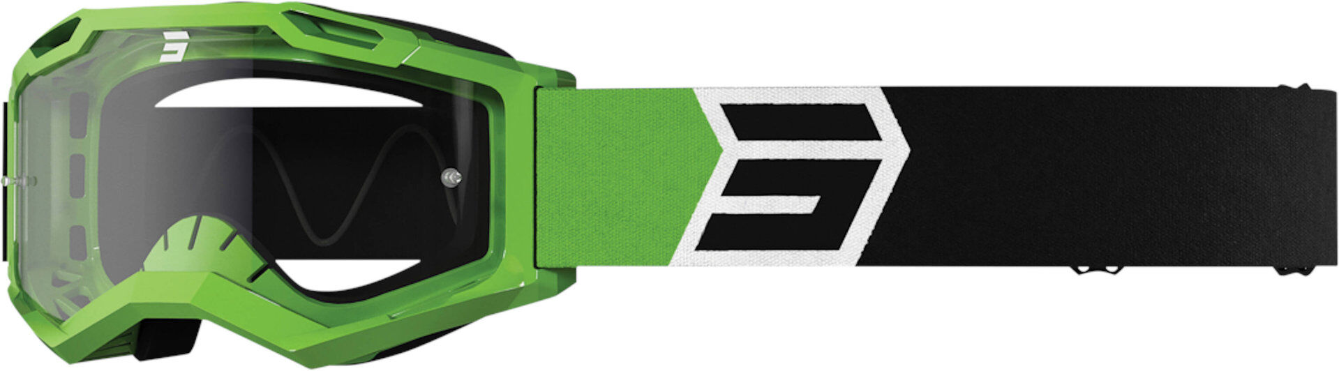 Shot Assault 2.0 Solar Gafas de motocross - Negro Verde (un tamaño)