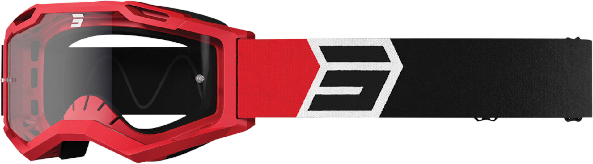 Shot Assault 2.0 Solar Gafas de motocross - Negro Rojo (un tamaño)