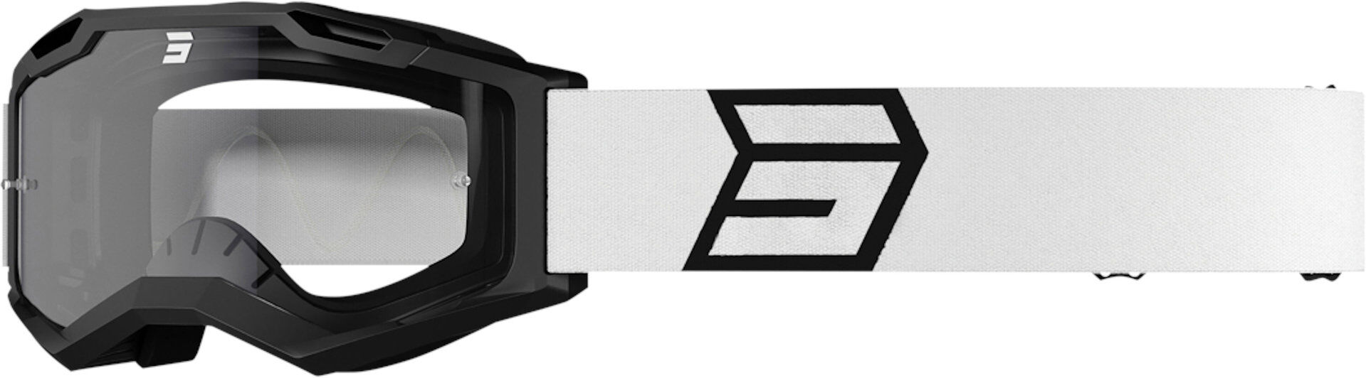 Shot Assault 2.0 Solar Gafas de motocross - Negro Blanco (un tamaño)