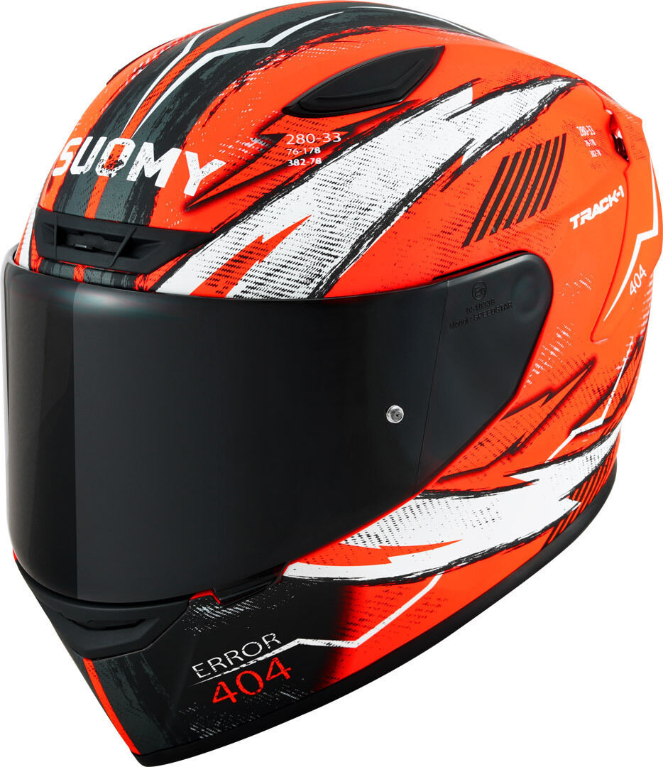 Suomy Track-1 404 2023 Casco - Negro Naranja (2XL)