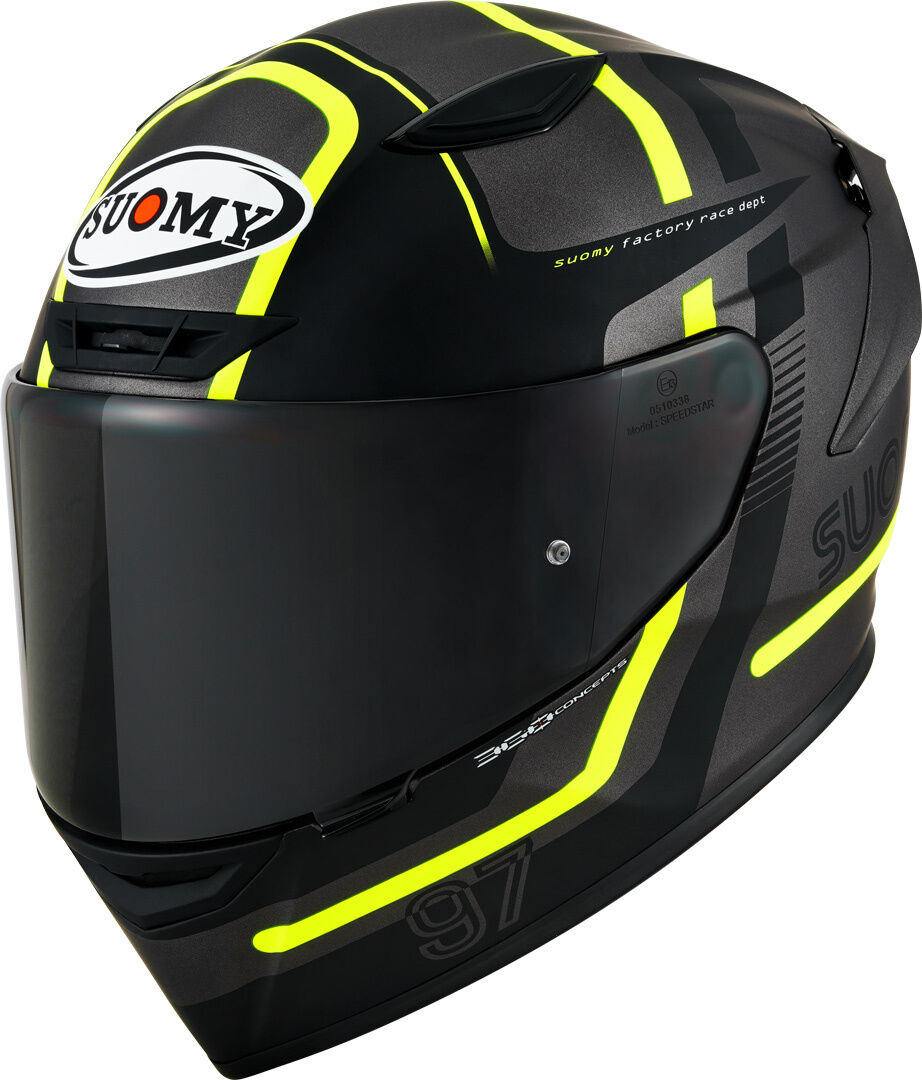 Suomy Track-1 Ninety Seven 2023 Casco - Negro Amarillo