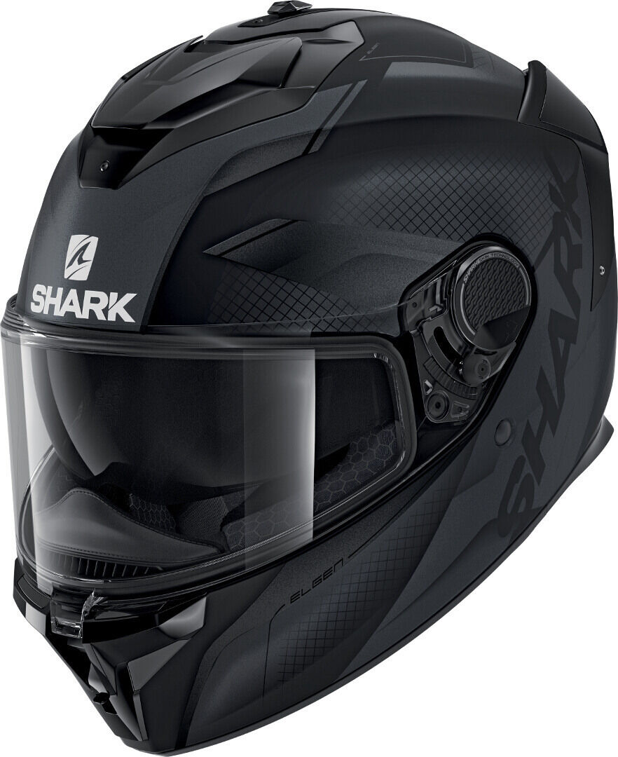 Shark Spartan GT Elgen Micro Casco - Negro Gris (XS)
