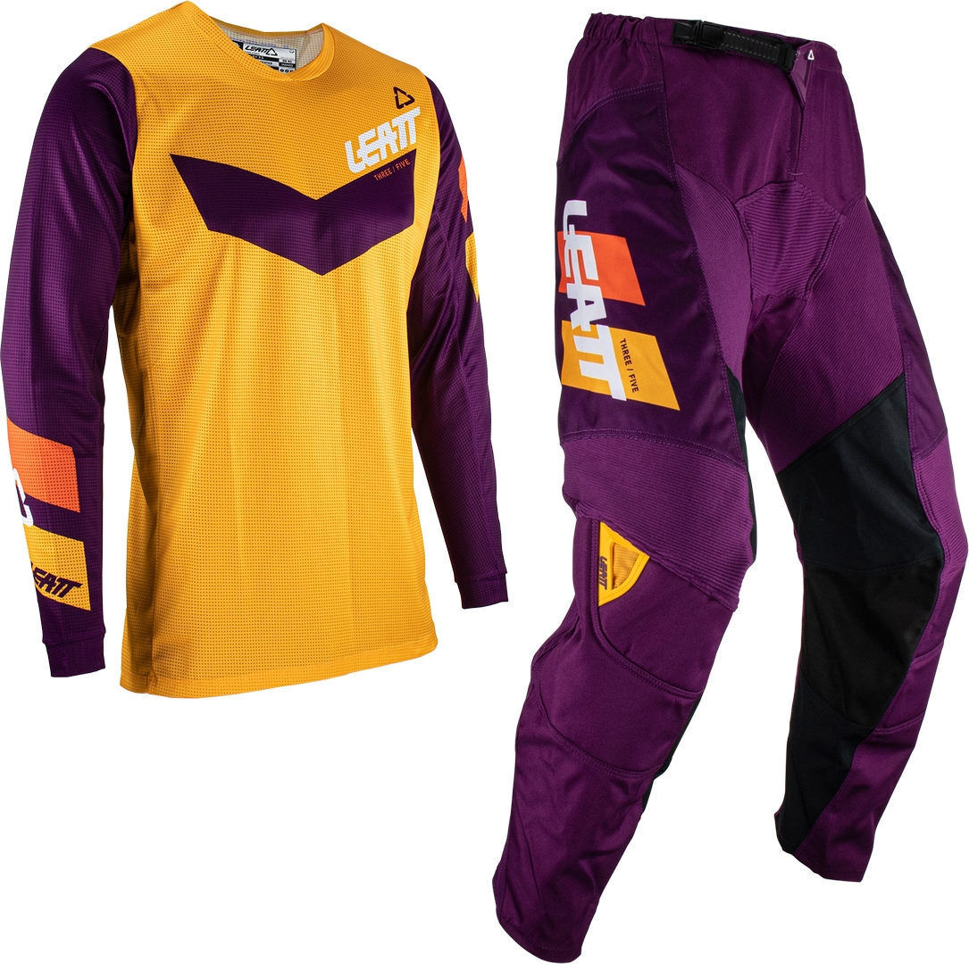 Leatt 3.5 Ride 2023 Jersey y pantalón de motocross - Lila Naranja