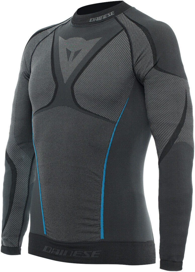 Dainese Dry LS Camisa funcional de manga larga - Gris Azul (XS S)