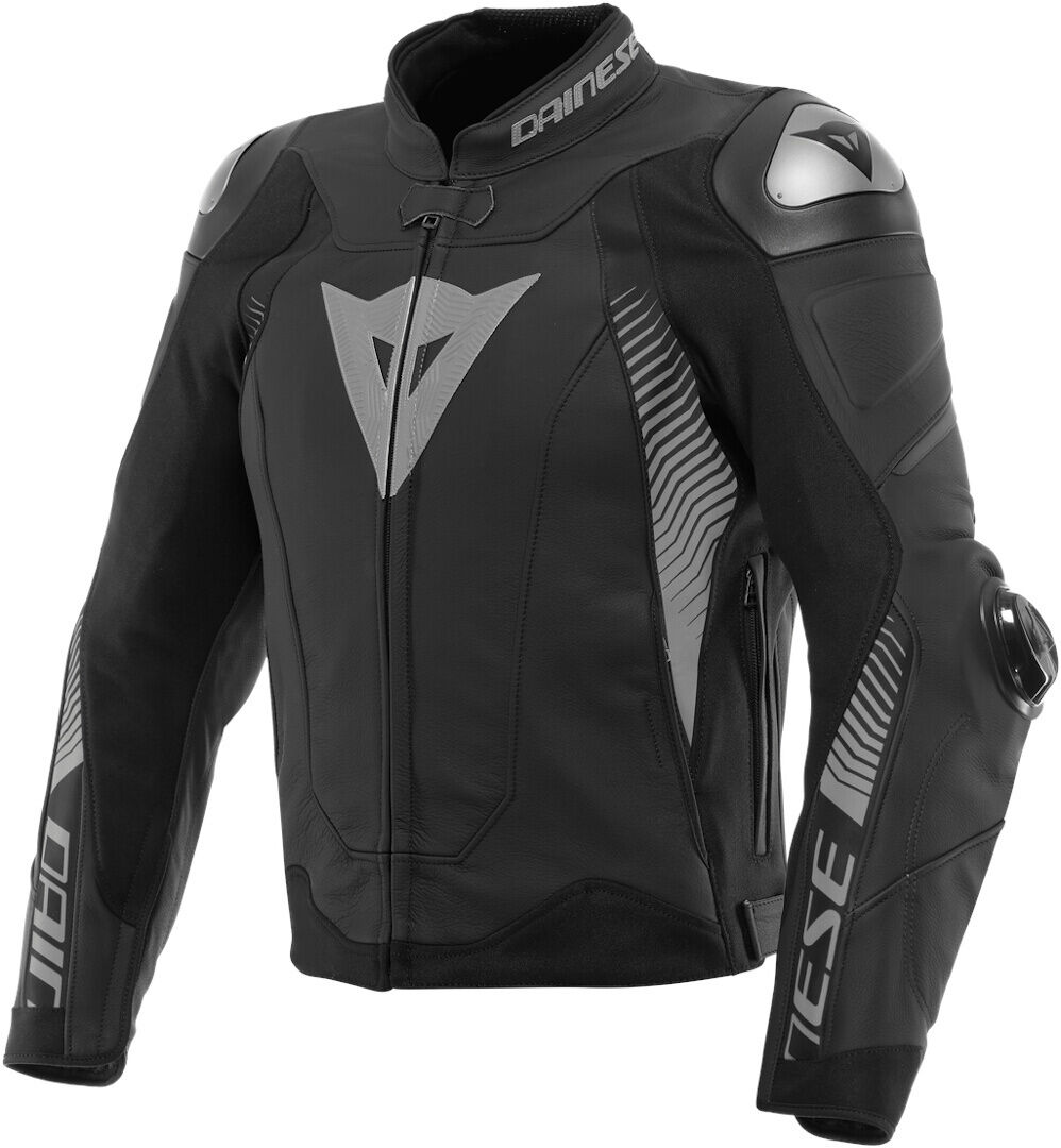 Dainese Super Speed 4 Chaqueta de cuero de motocicleta - Negro Gris (60)