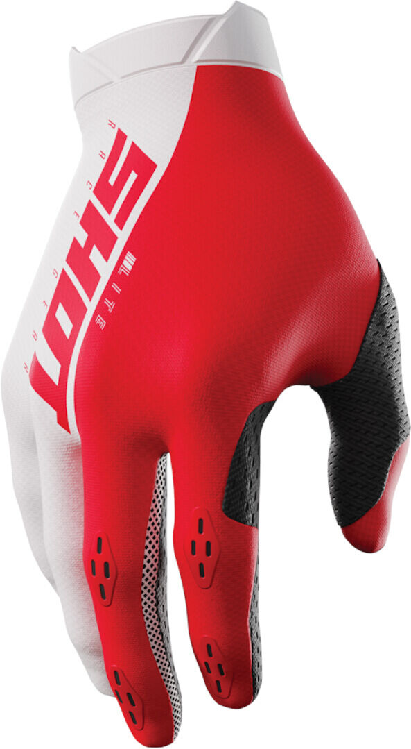 Shot Lite Guantes de motocross - Blanco Rojo (M L)