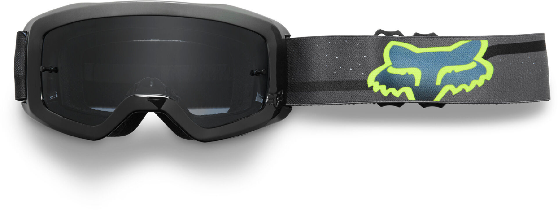 Fox Main Vizen Gafas juveniles de motocross - Negro Amarillo (un tamaño)