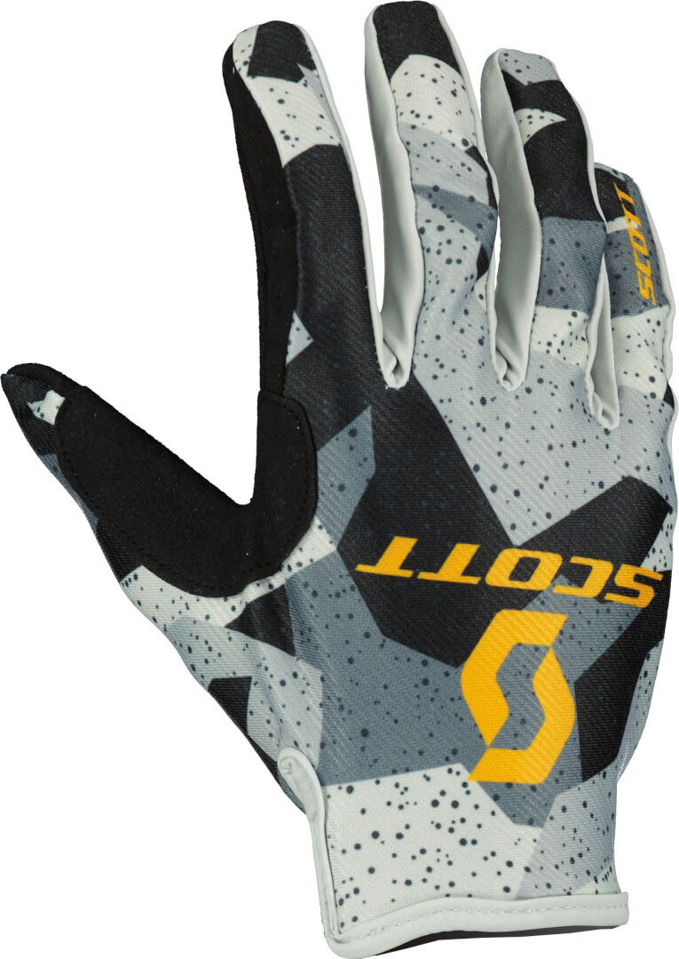 Scott 350 Fury Evo 2023 Guantes de Motocross para niños - Negro Gris Amarillo