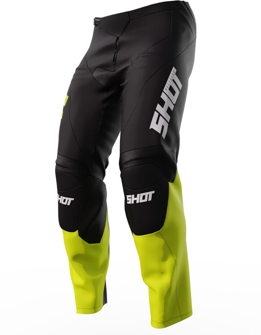 Shot Draw Reflex Pantalones de motocross para niños - Negro Amarillo (10/11)