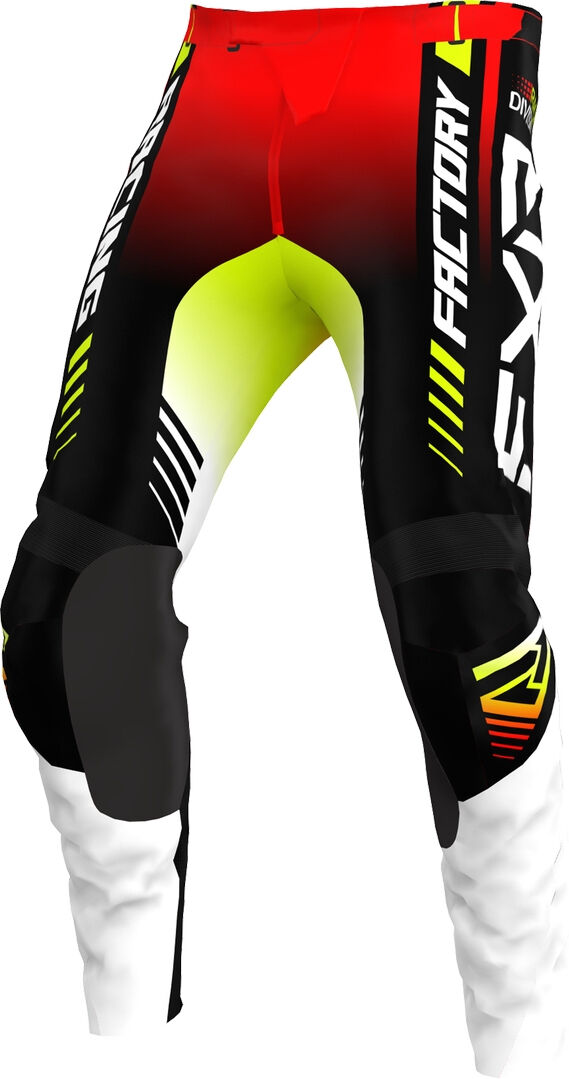 FXR Clutch Pro 2023 Pantalones de motocross - Negro Rojo Amarillo (40)