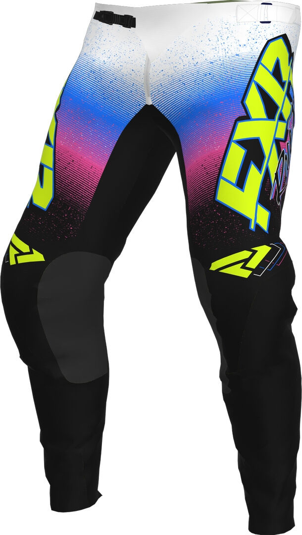 FXR Podium 2023 Pantalones de motocross - Negro Blanco Amarillo (34)