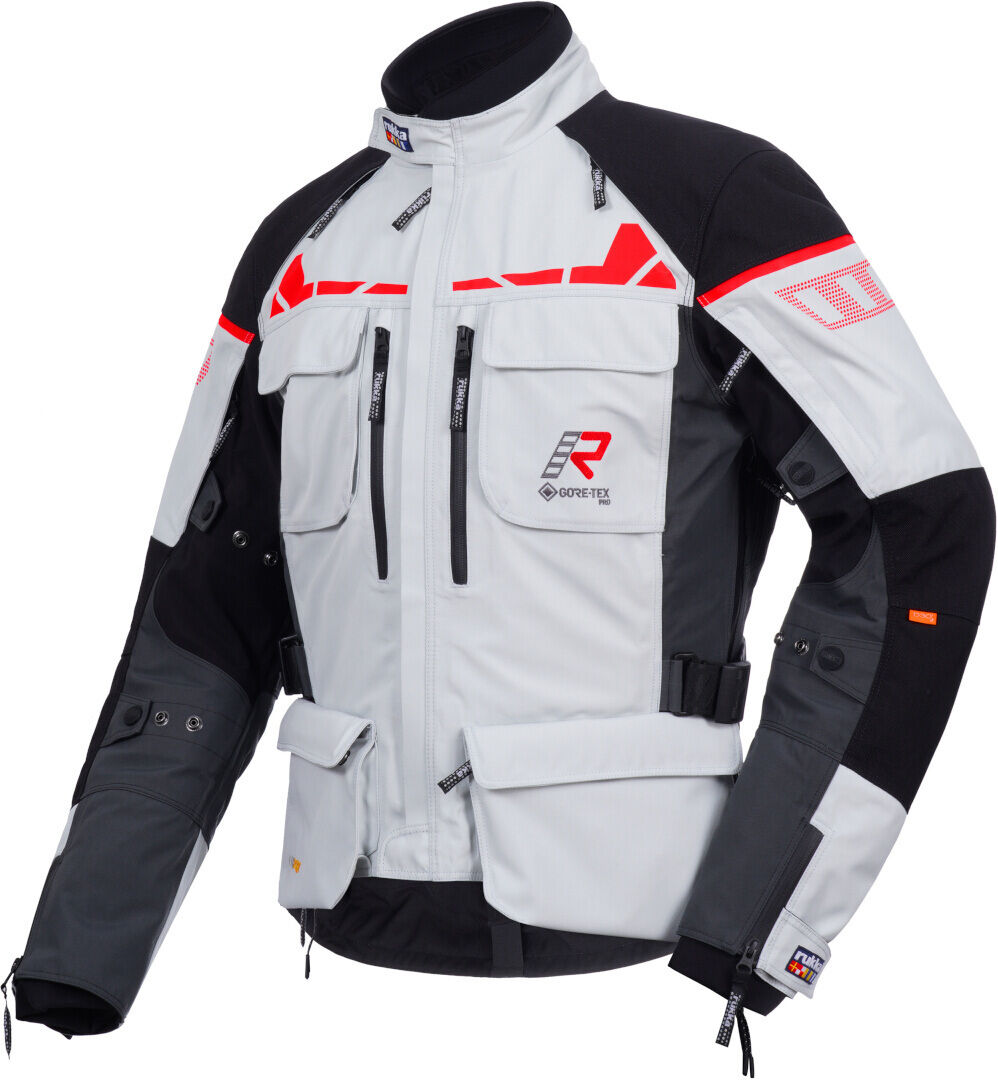 Rukka Ecuado-R Chaqueta textil de moto - Negro Gris Rojo (66)