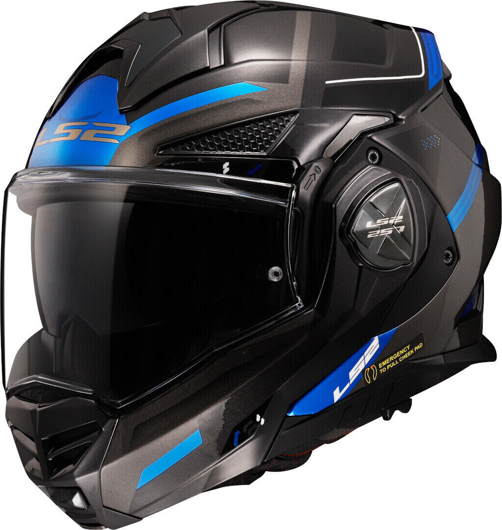 LS2 FF901 Advant X Spectrum Casco - Negro Gris Azul (XS)