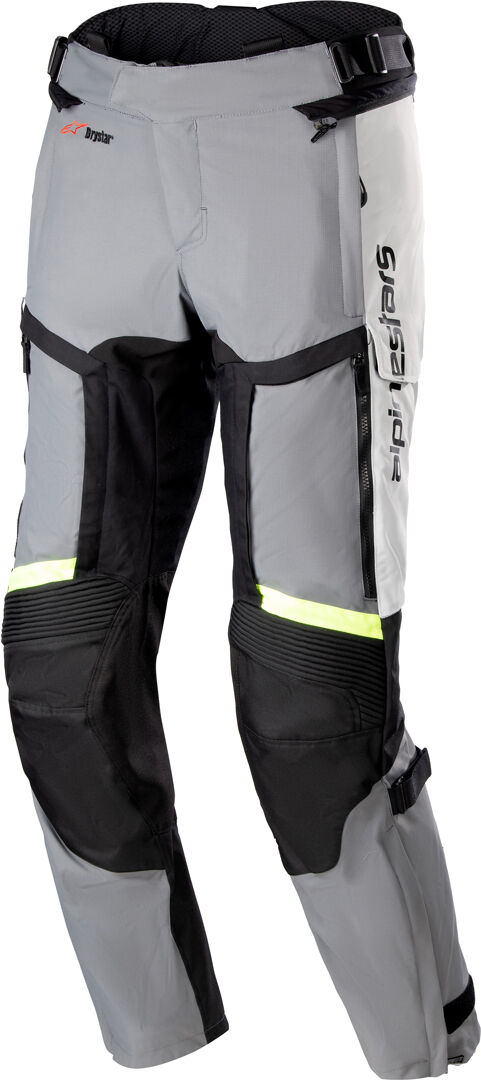 Alpinestars Bogota Pro Drystar 4 Seasons impermeable pantalones textiles de motocicleta - Gris Amarillo (XL)