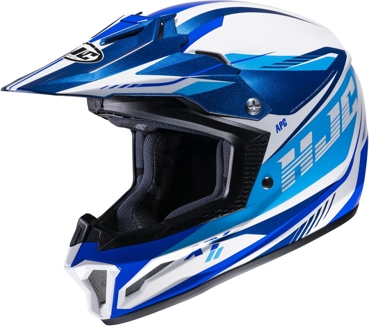 HJC CS-MX II Drift Casco de motocross - Blanco Turquesa Azul