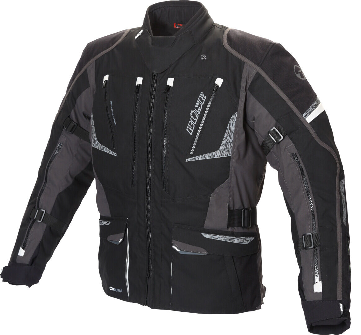 Büse Nero Chaqueta textil de motocicleta - Negro Gris (2XL)