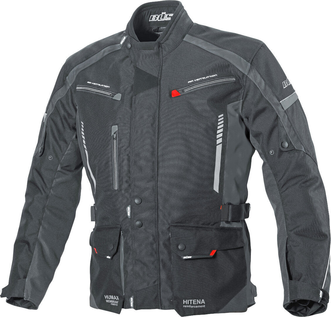 Büse Torino II Chaqueta textil de motocicleta - Negro Gris (12XL)