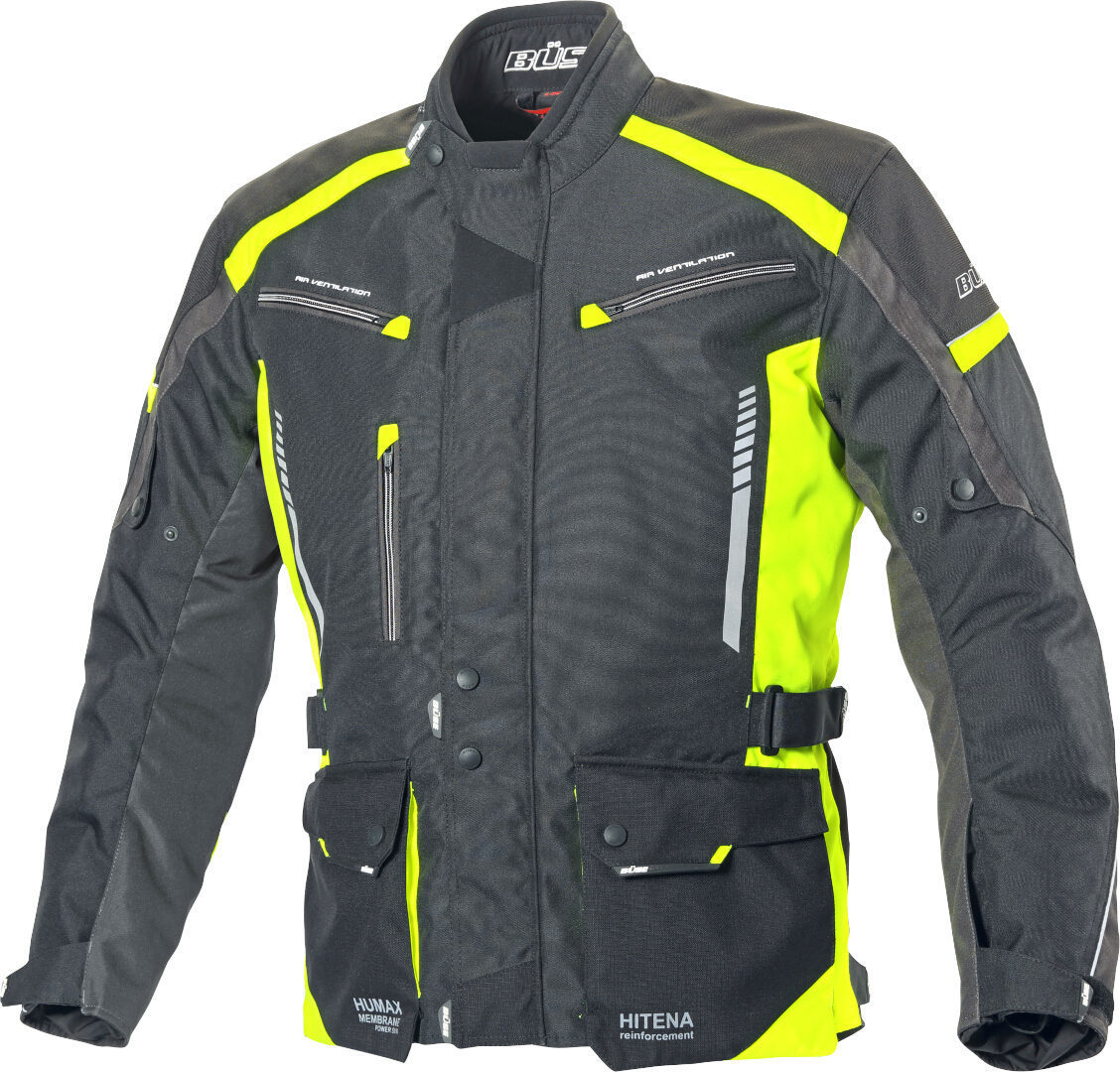 Büse Torino II Chaqueta textil de motocicleta - Negro Amarillo (M)