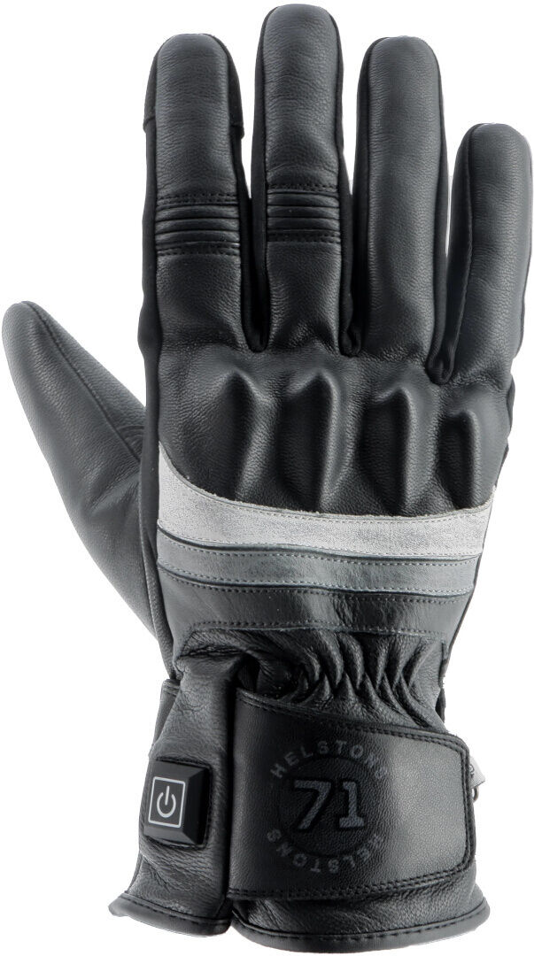 Helstons Bora Guantes de moto calefactables - Negro Gris Blanco (2XL)