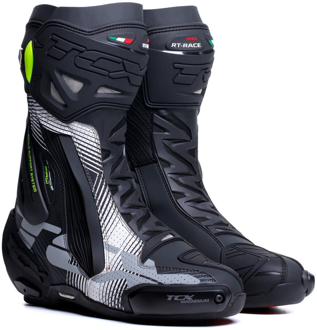 TCX RT-Race Pro Air 2023 Botas de moto - Negro Gris Blanco (47)