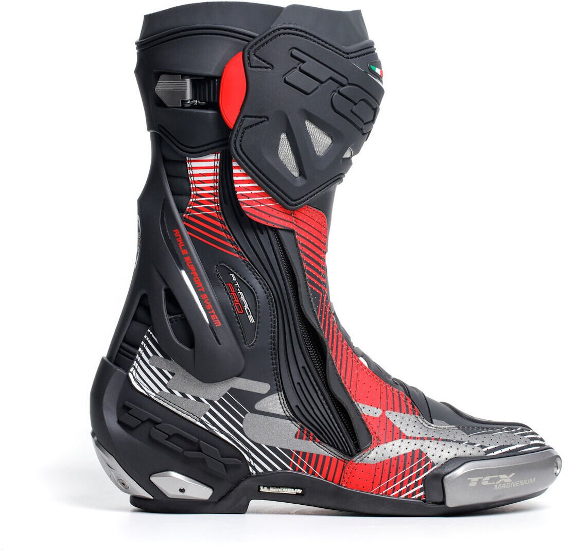 TCX RT-Race Pro Air 2023 Botas de moto - Negro Blanco Rojo (46)