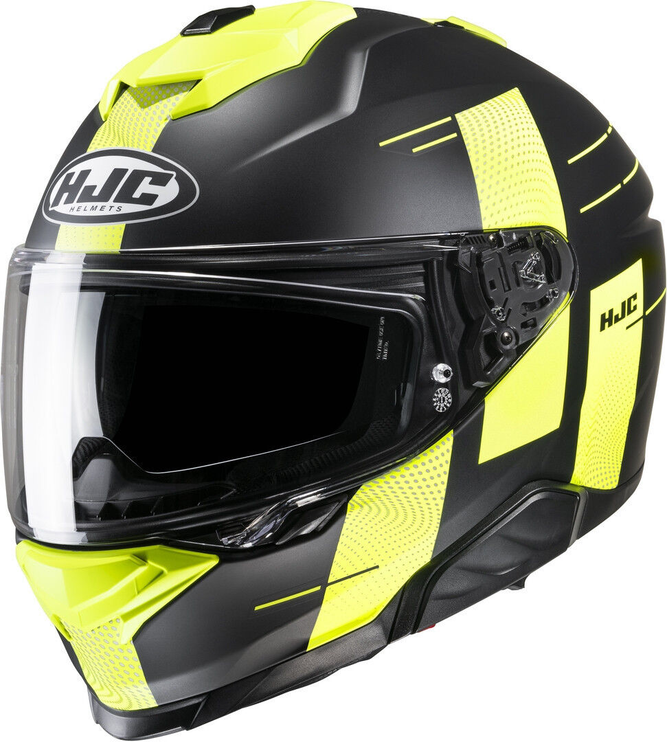 HJC i71 Peka Casco - Negro Amarillo (XL)