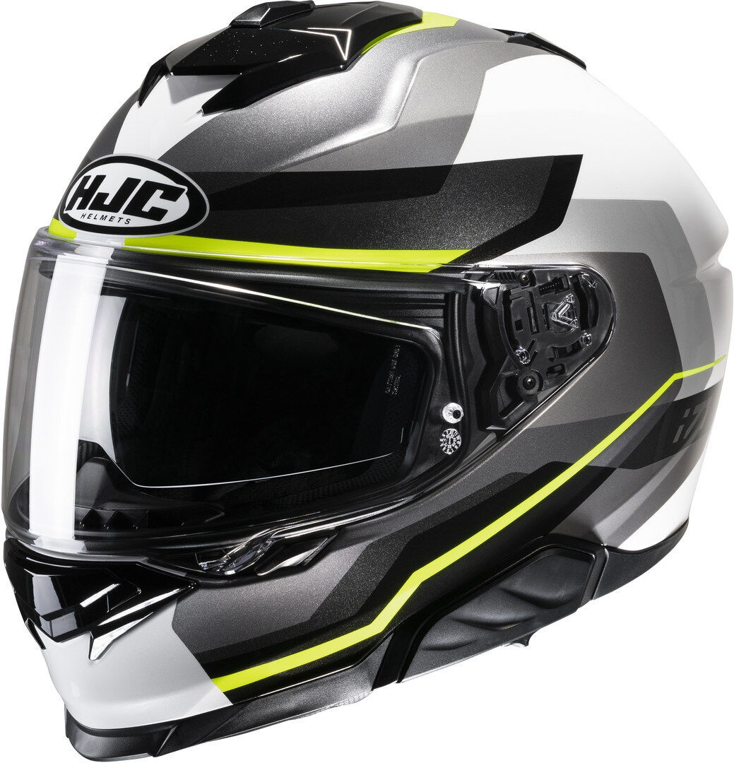 HJC i71 Nior Casco - Negro Gris Amarillo (M)