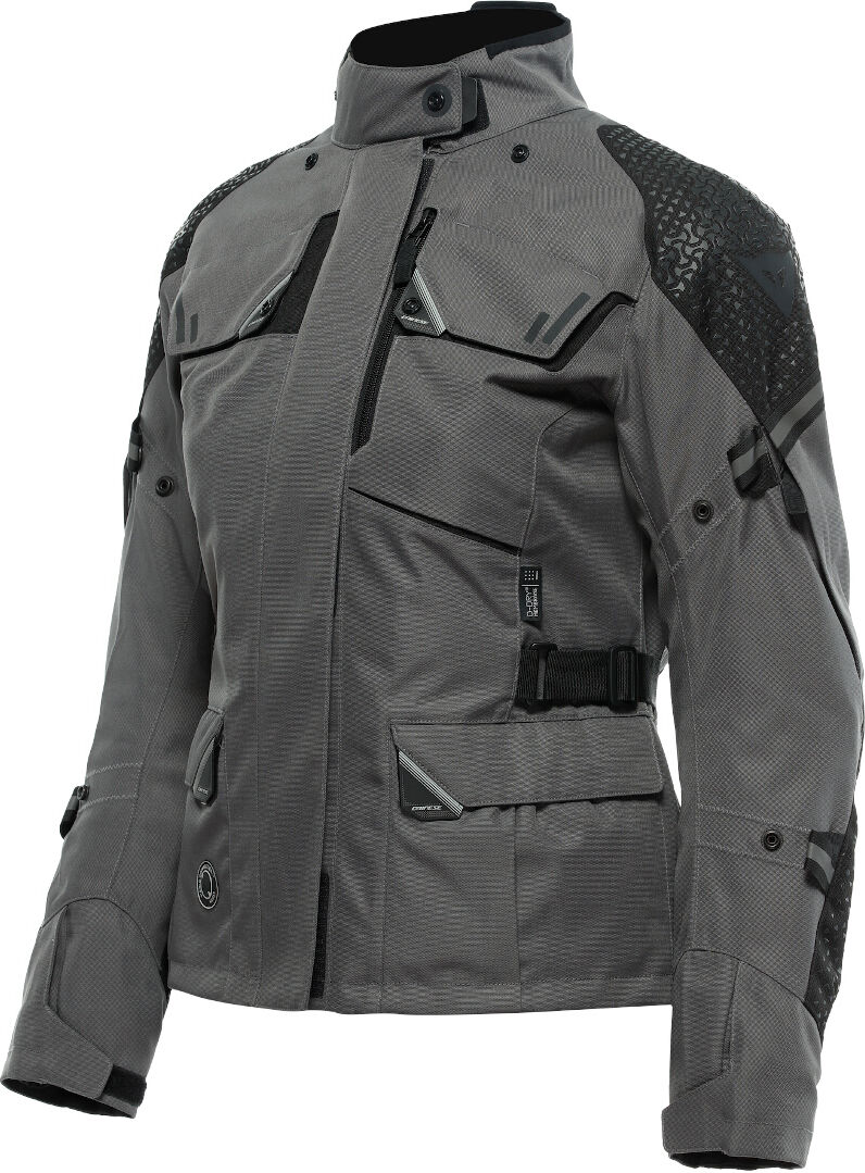 Dainese Ladakh 3L D-Dry Chaqueta textil de motocicleta para damas - Negro Gris (46)