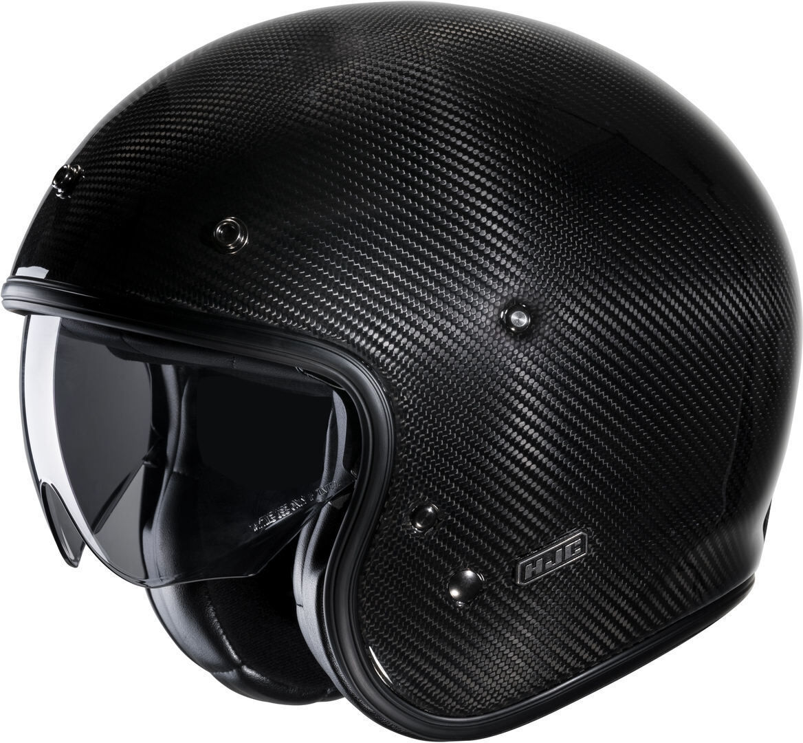 HJC V31 Retro Casco Jet de carbono - Carbono (XS 54 55)