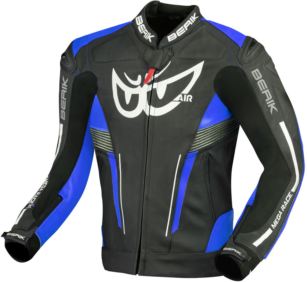 Berik Air-B Chaqueta de cuero de motocicleta - Negro Azul (52)