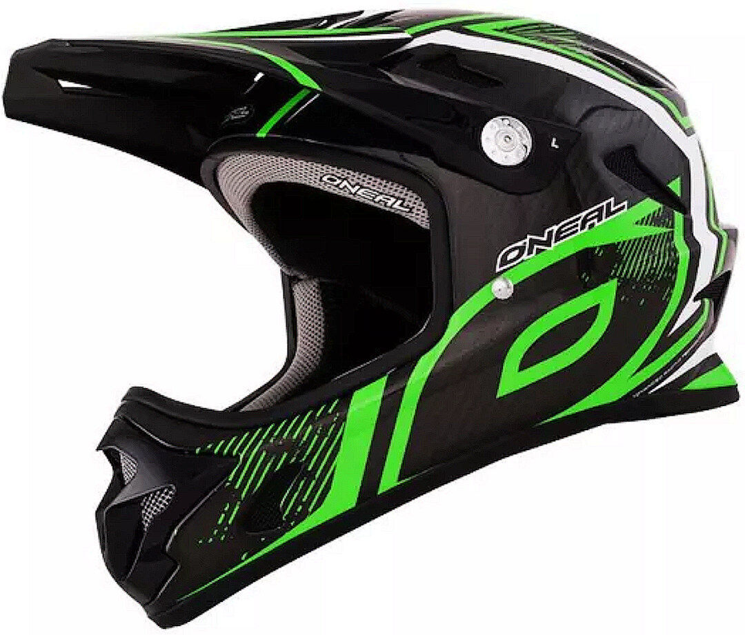 Oneal Spark Fidlock Carbon DH Helmet Race - Negro Verde