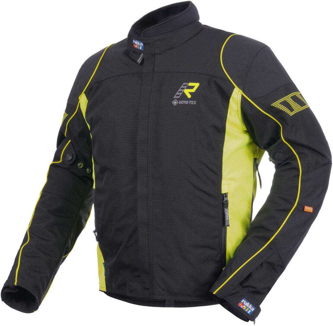 Rukka Trave-R Chaqueta textil de motocicleta - Negro Amarillo (52)