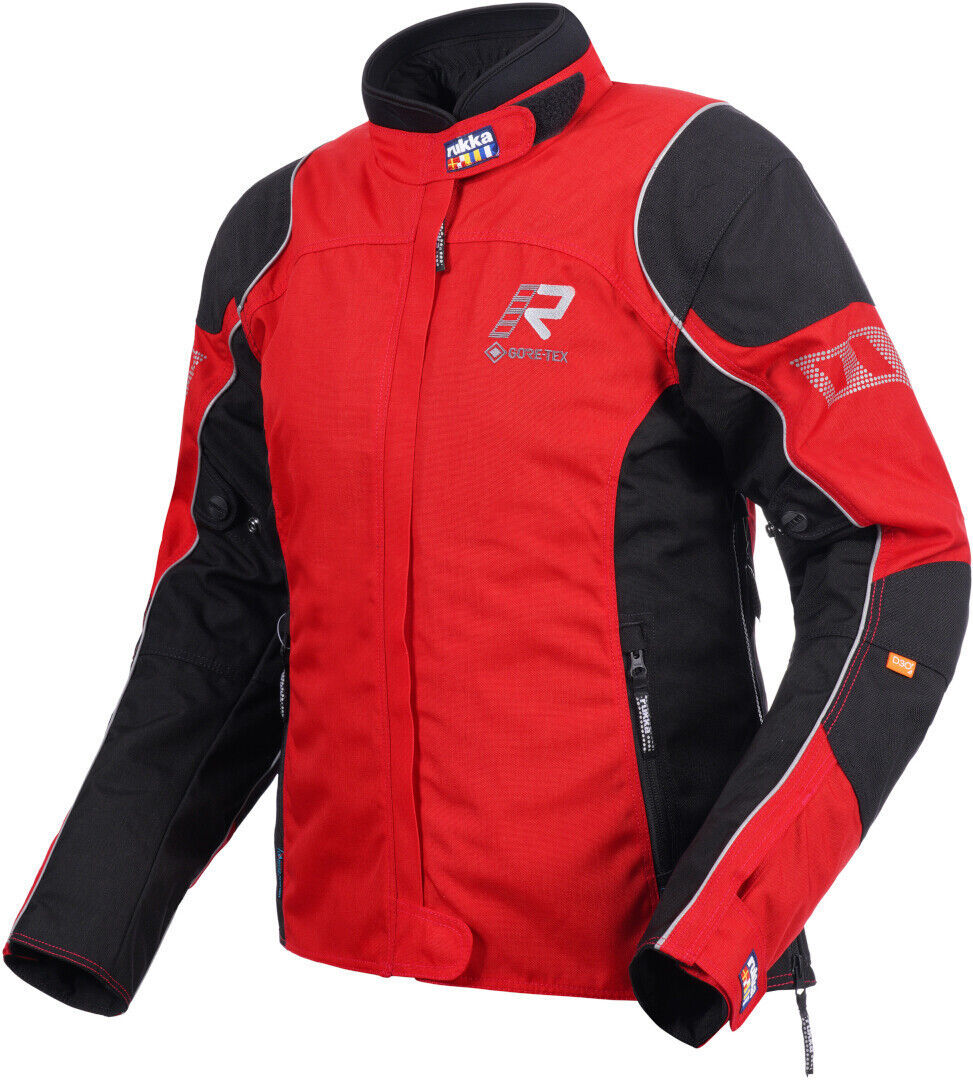 Rukka Traverina Chaqueta textil de motocicleta para damas - Negro Rojo (44)