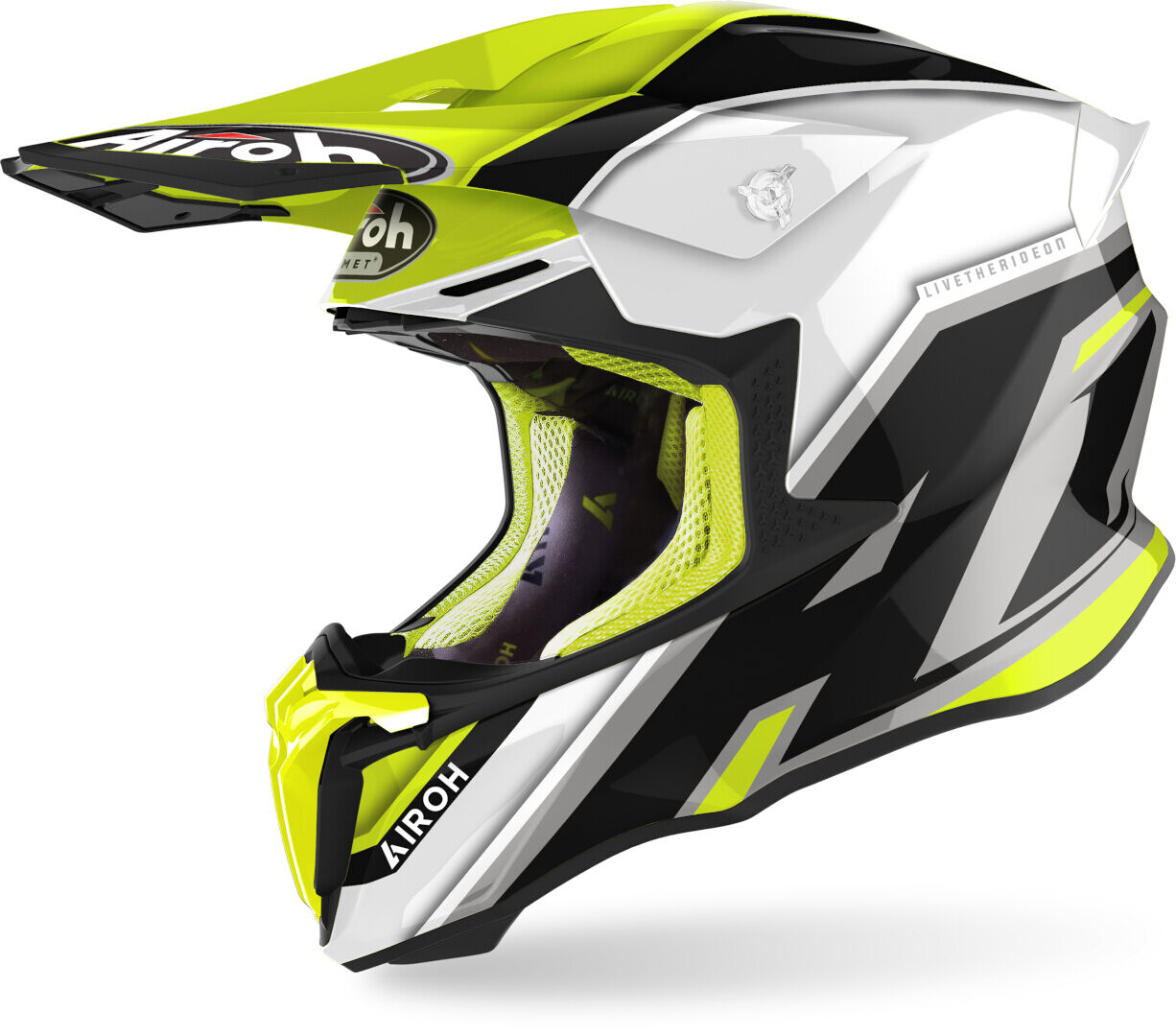 Airoh Twist 2.0 Shaken Casco de motocross - Amarillo (2XL)