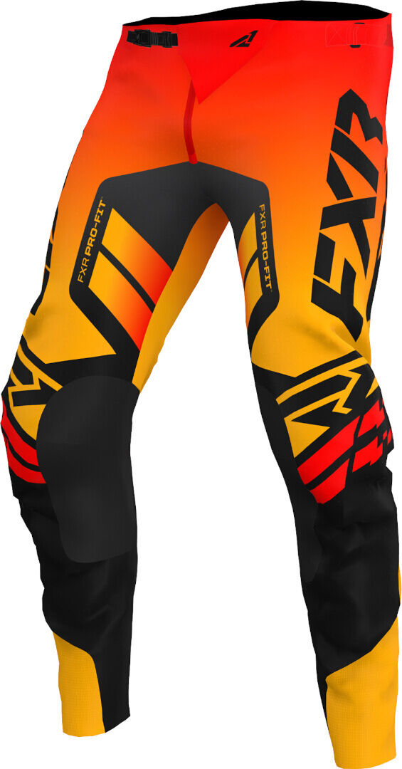 FXR Revo Comp Pantalones Juveniles de Motocross - Negro Naranja (28)