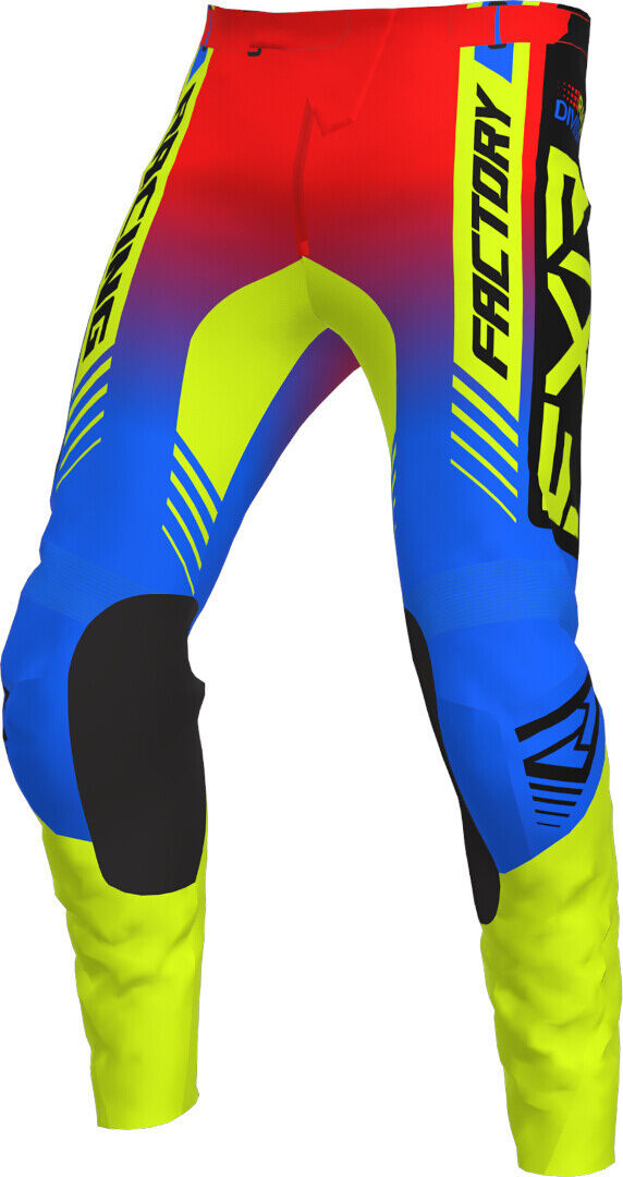 FXR Clutch Pro Pantalones Juveniles de Motocross - Azul Amarillo (24)