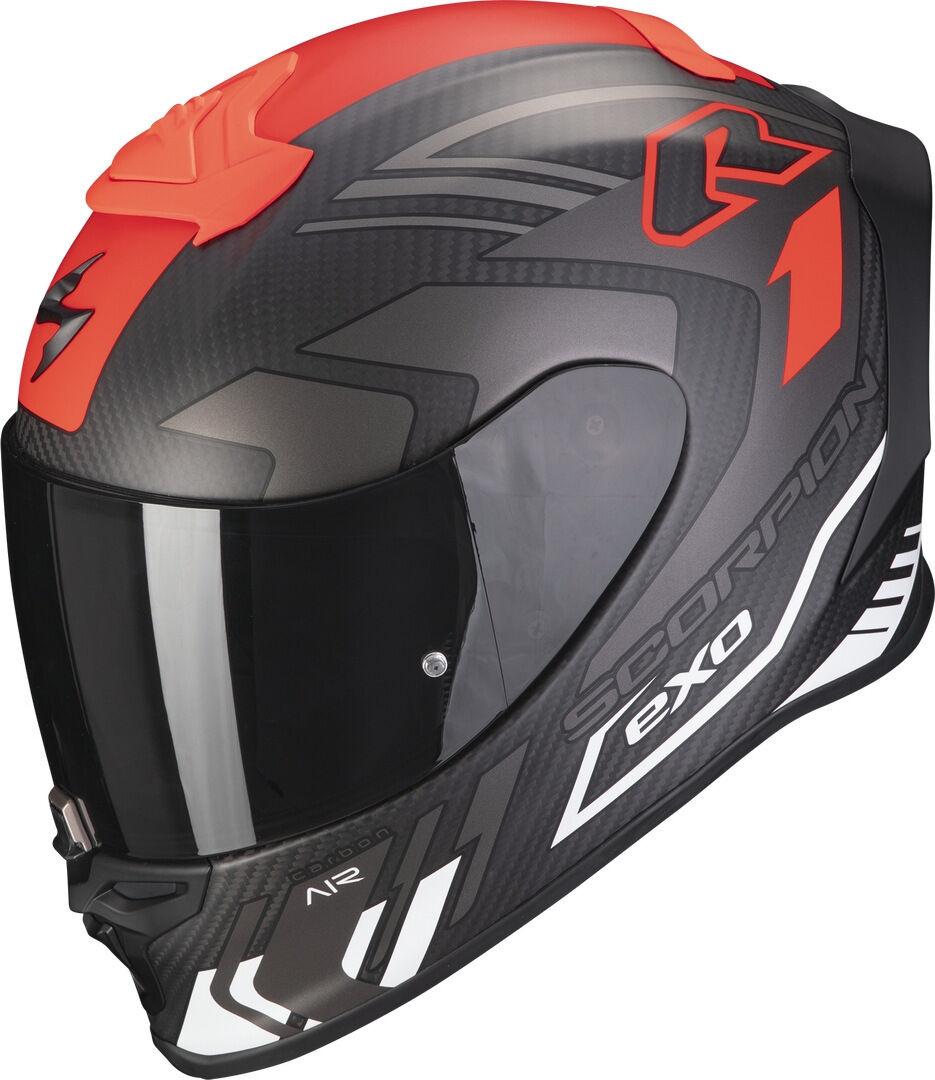 Scorpion EXO-R1 Evo Air Supra Casco de carbono - Negro Rojo (M)