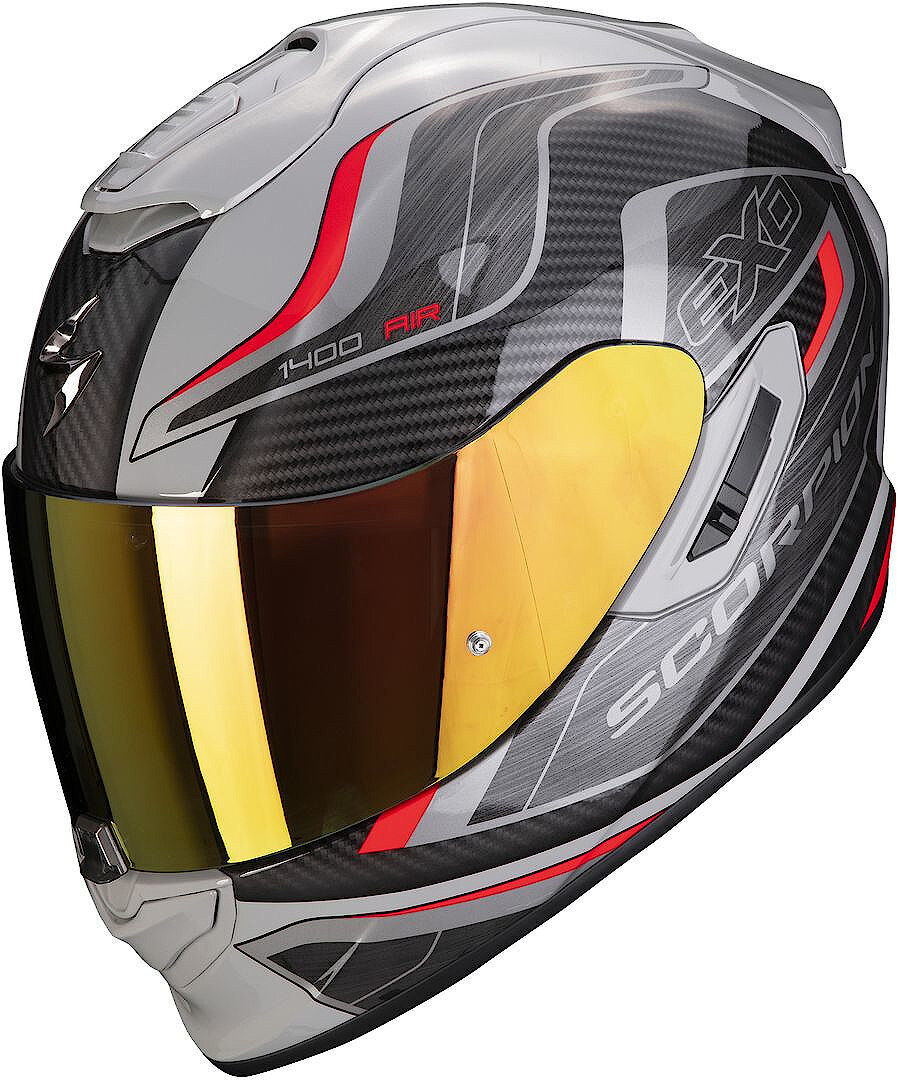 Scorpion EXO-1400 Evo Air Attune Casco - Negro Gris Rojo (S)