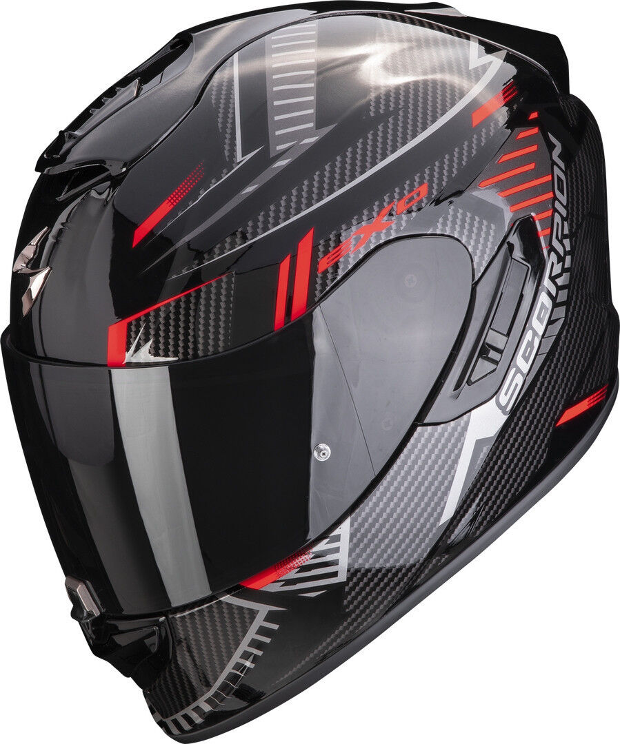 Scorpion EXO-1400 Evo Air Shell Casco - Negro Rojo (L)