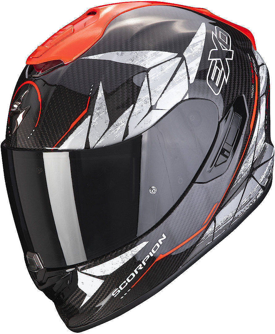 Scorpion EXO-1400 Evo Air Aranea Casco de carbono - Negro Rojo (2XL)