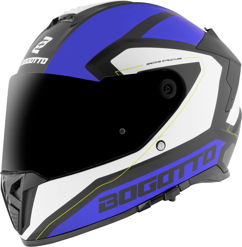 Bogotto FF122 BGT Casco - Blanco Turquesa Azul (XL)