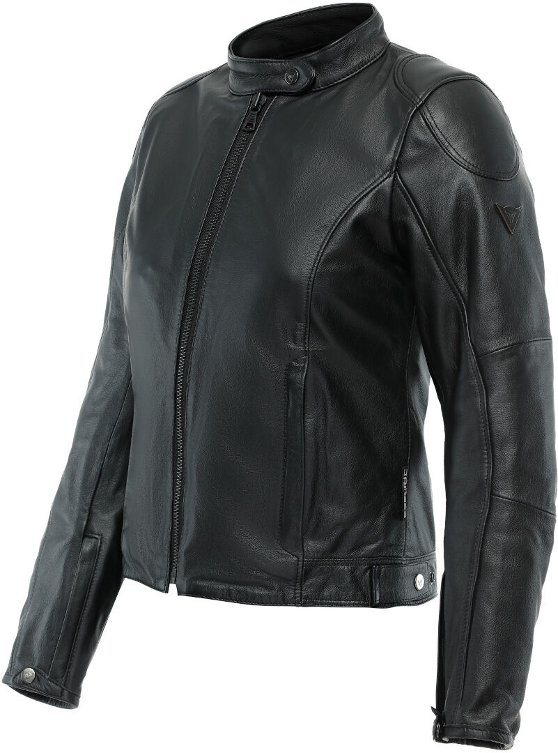 Dainese Electra Chaqueta de cuero para damas - Negro (38)