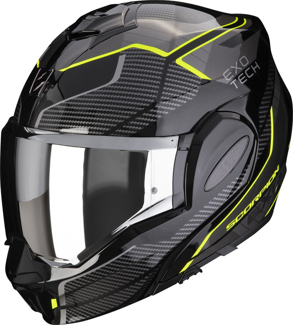 Scorpion Exo-Tech Evo Animo Casco - Negro Amarillo (2XL)