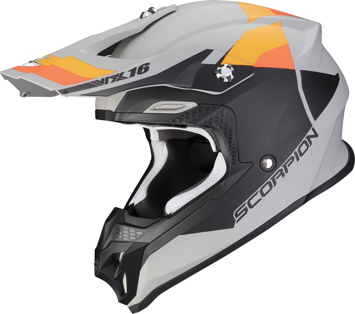 Scorpion VX-16 Evo Air Spectrum Casco de motocross - Gris Naranja (L)