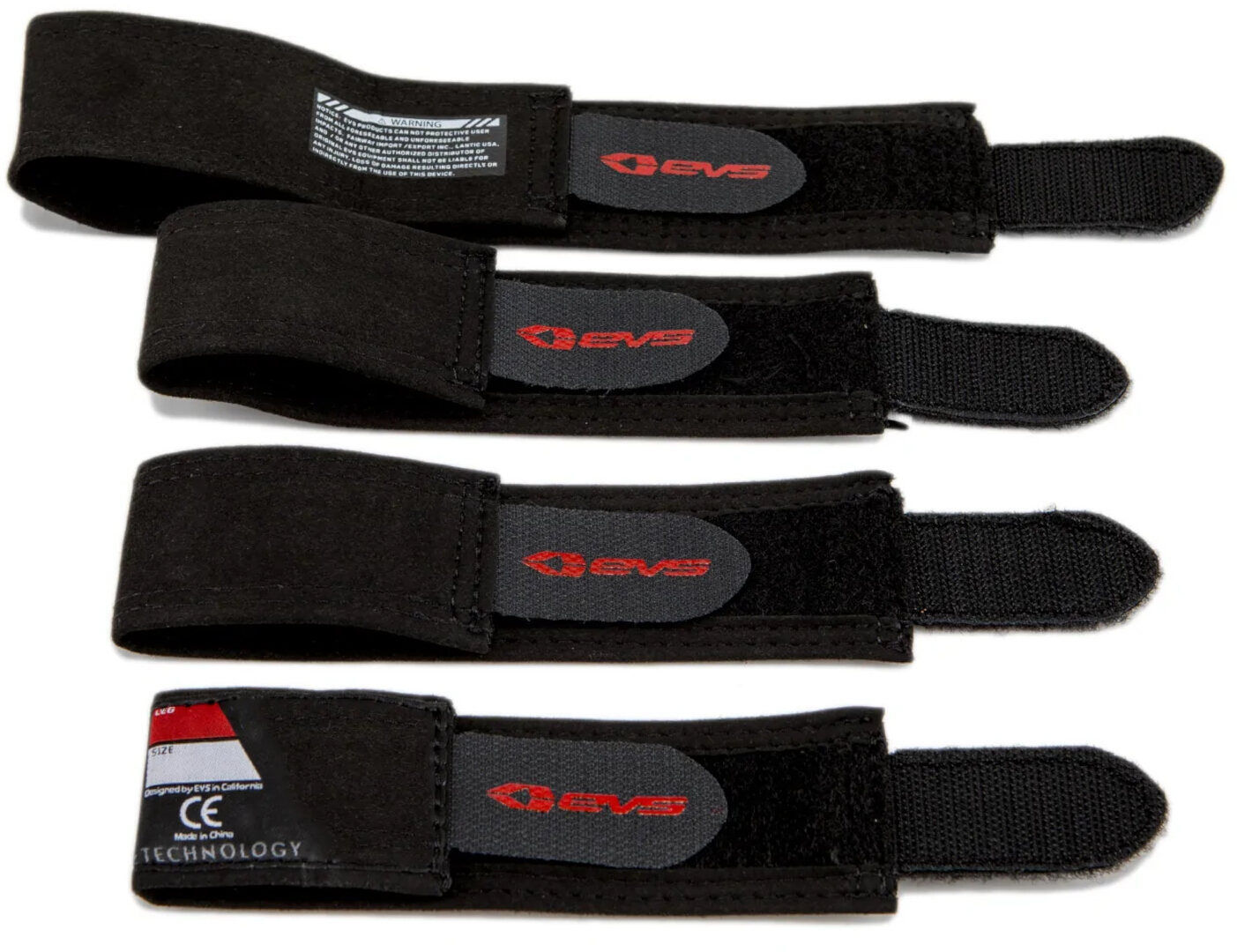 EVS Axis Pro/Sport Reemplazo de rodilleras Velcro sujetador - Negro Rojo (M)